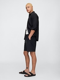 7" Linen-Blend Easy Shorts