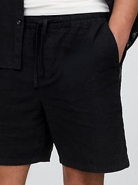 7" Linen-Blend Easy Shorts