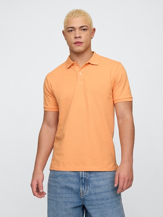 Image number 1 showing, Stretch Pique Polo Shirt