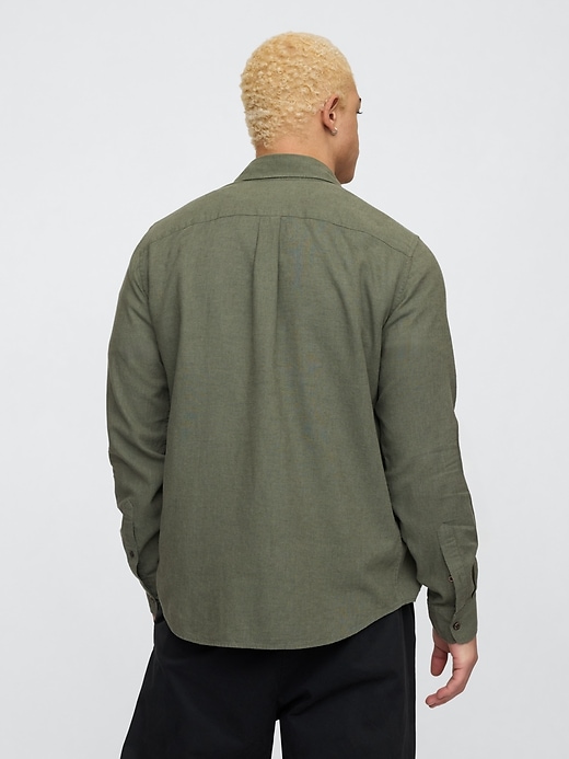 Image number 2 showing, Linen-Blend Shirt in Standard Fit