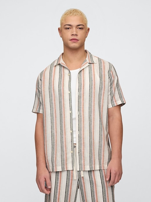 Image number 1 showing, Linen-Blend Vacay Shirt in Standard Fit