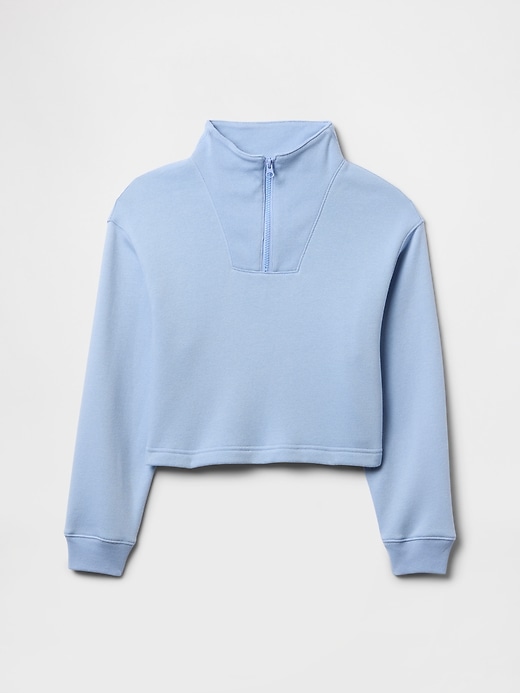 Image number 1 showing, Kids Relaxed Quarter-Zip Track Sweatshirt