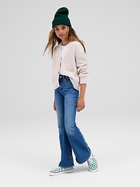 Kids High Rise '70s Flare Corduroy Pants