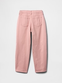 Kids High Rise Seamed Barrel Jeans