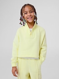 Kids Relaxed Quarter-Zip Track Sweatshirt