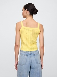 Open-Stitch Sweater Tank Top