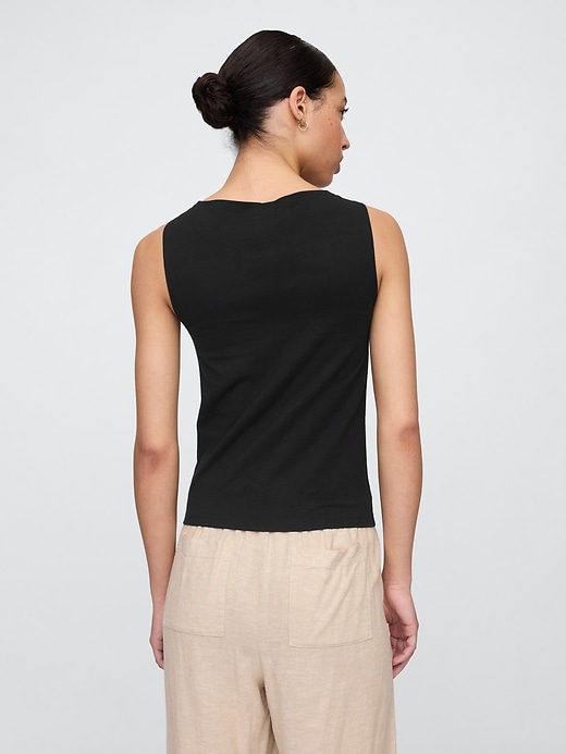 Image number 2 showing, Ribbed Boatneck Tank Top