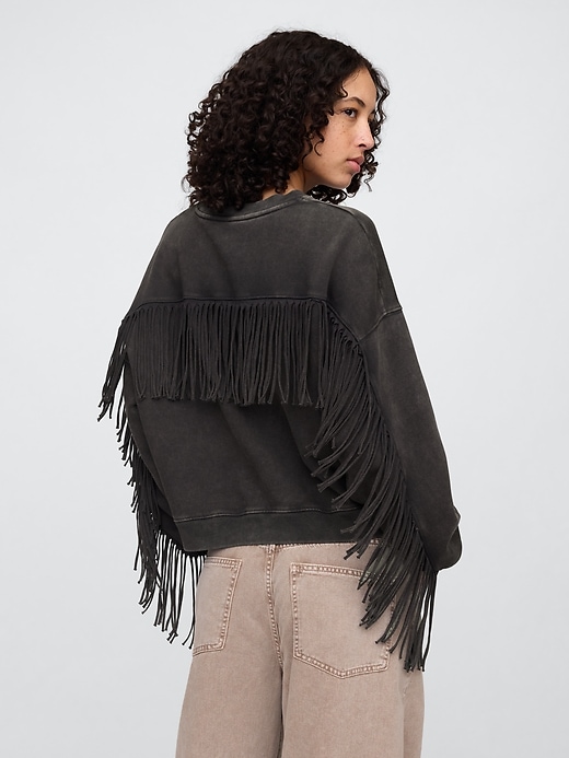 Oversized Western Crewneck Sweatshirt