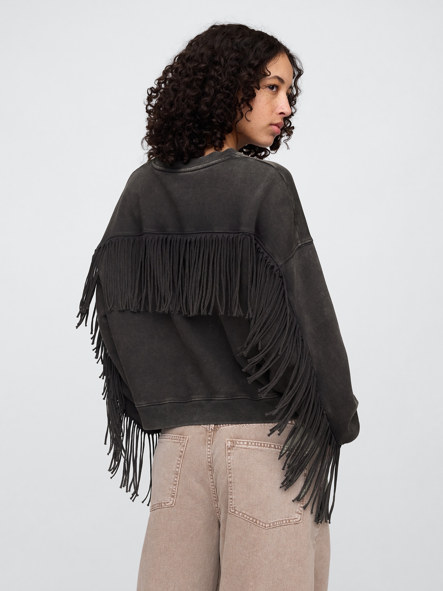 Oversized Western Crewneck Sweatshirt