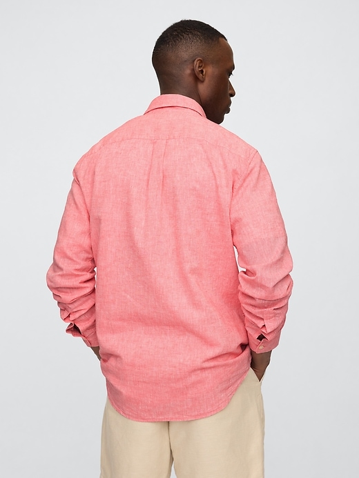 Image number 2 showing, Linen-Blend Shirt in Standard Fit