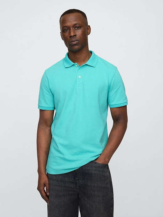 Image number 1 showing, Stretch Pique Polo Shirt