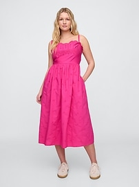 Eyelet Midi Dress