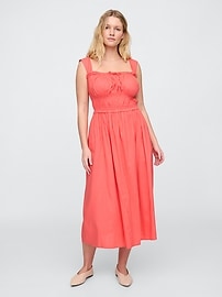 Smocked Midi Dress