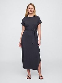 Belted T-Shirt Midi Dress