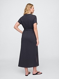 Belted T-Shirt Midi Dress