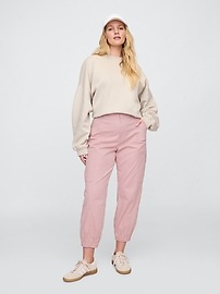 Mid Rise Downtown Khaki Cargo Joggers