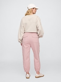 Mid Rise Downtown Khaki Cargo Joggers