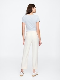 Mid Rise Easy Straight-Leg Pants