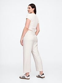 Mid Rise Easy Straight-Leg Pants