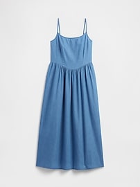 Denim Scoopneck Midi Dress