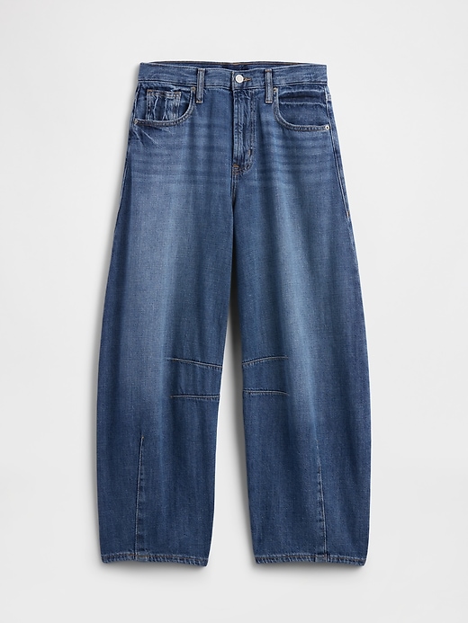 Image number 7 showing, Mid Rise Horseshoe Crop Jeans
