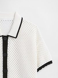 Collared Crochet Cardigan