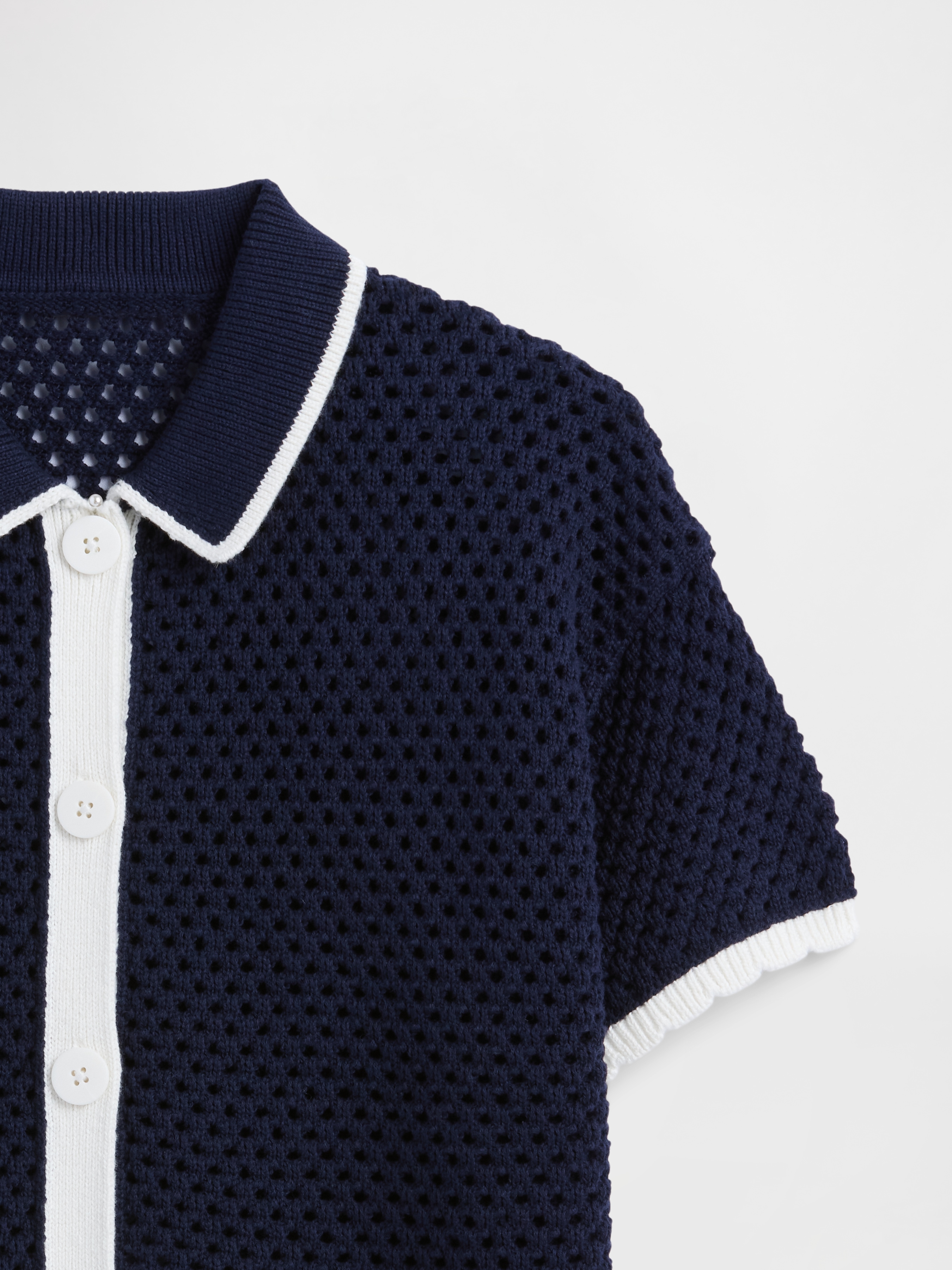 Collared Crochet Cardigan | Gap Factory