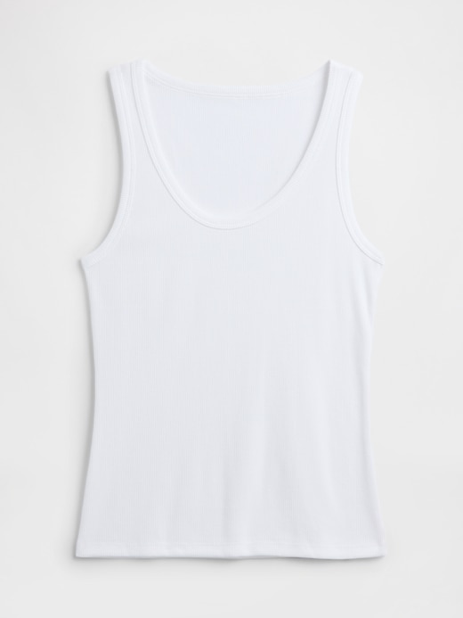 Image number 5 showing, Ribbed Scoopneck Tank Top