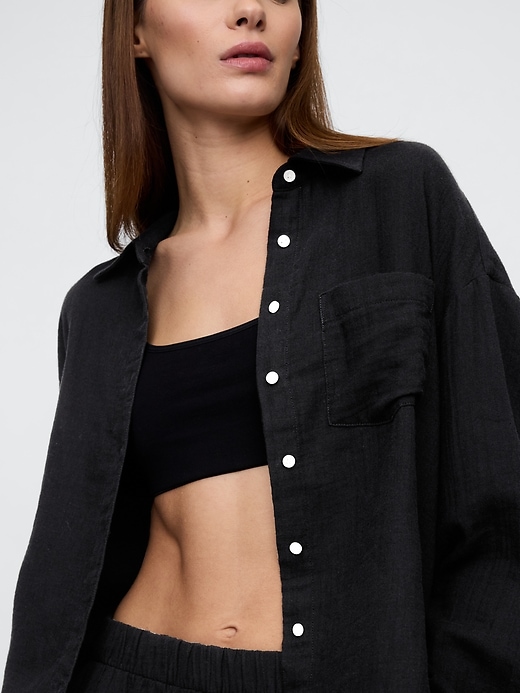 Image number 4 showing, Gauze Big Shirt