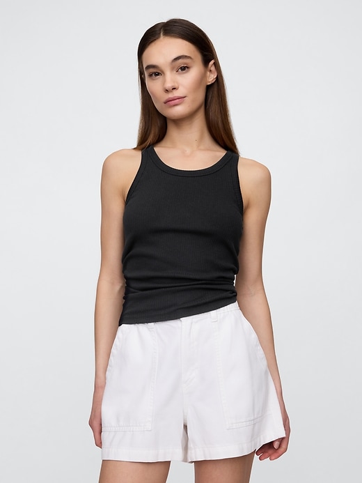 Image number 1 showing, Ribbed Scoopneck Tank Top