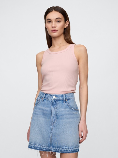 Ribbed Scoopneck Tank Top