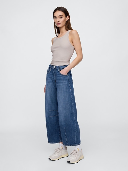 Image number 3 showing, Ribbed Scoopneck Tank Top
