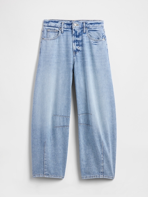 Image number 7 showing, Mid Rise Horseshoe Crop Jeans
