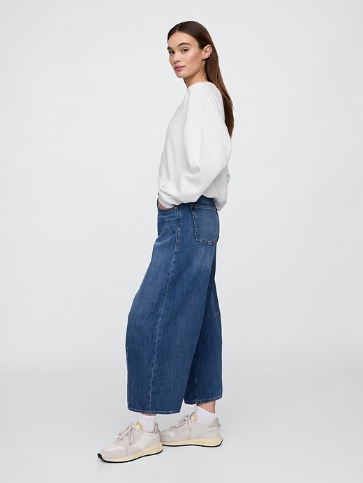 Image number 3 showing, Mid Rise Horseshoe Crop Jeans