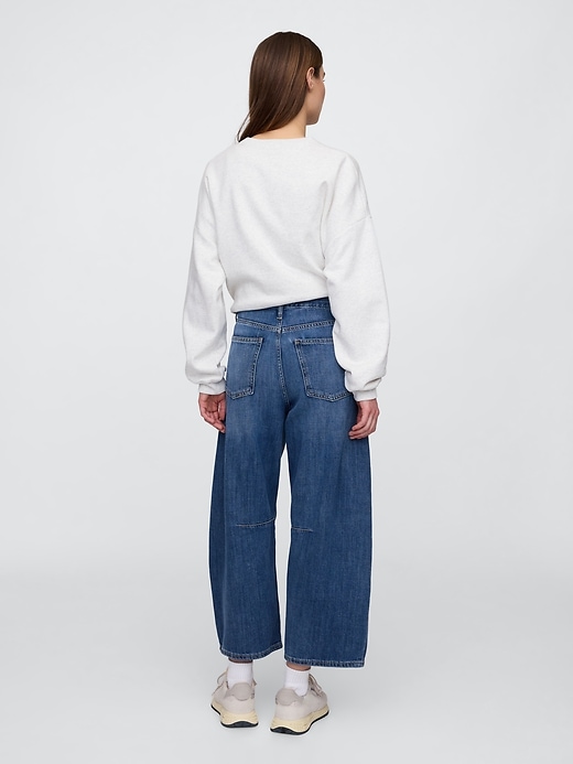 Image number 4 showing, Mid Rise Horseshoe Crop Jeans