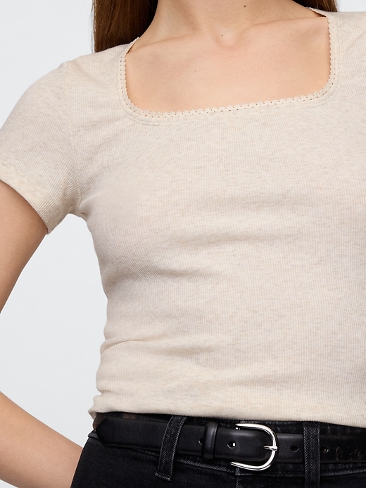 Image number 4 showing, Ribbed Scoopneck Top