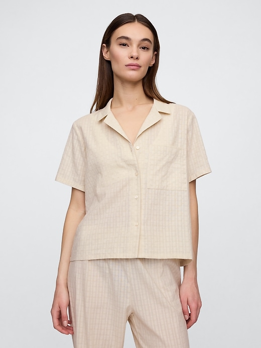 Image number 1 showing, Eyelet PJ Shirt