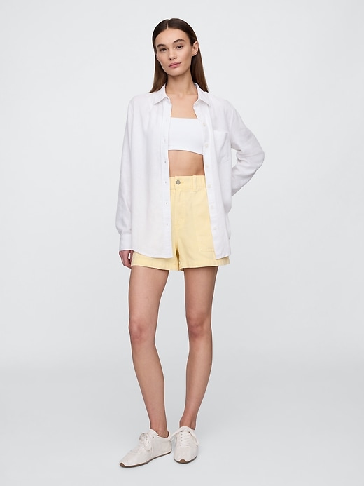 Image number 3 showing, Linen-Blend Easy Shirt