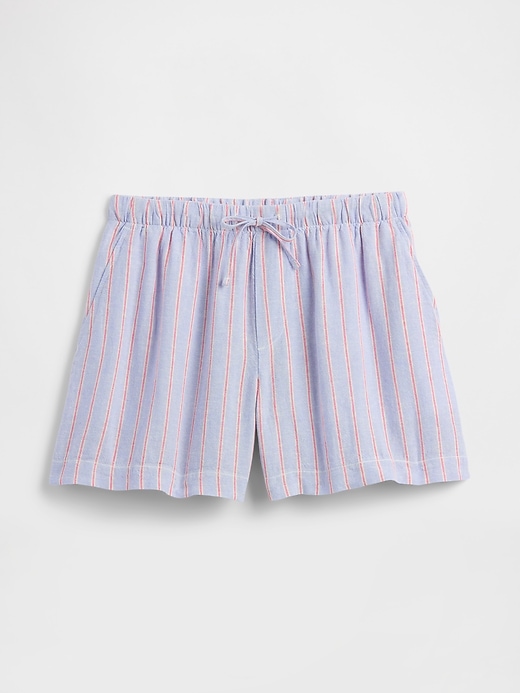Image number 7 showing, 4" Mid Rise Pull-On Linen-Blend Shorts