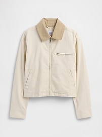 Cropped Canvas Chore Jacket