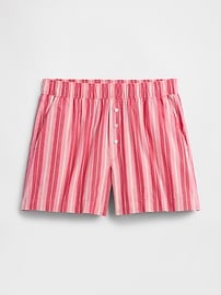 Relaxed Pull-On Poplin Shorts