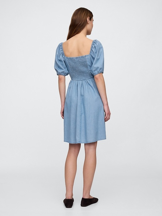Puff Sleeve Sweetheart Mini Dress