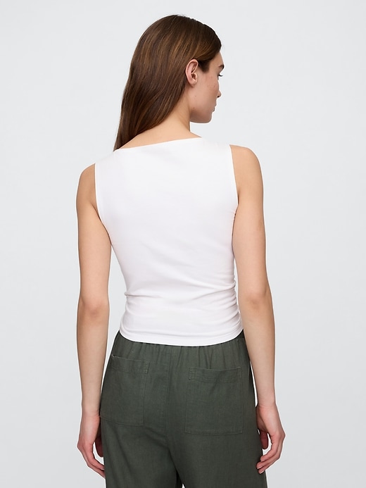Image number 2 showing, Ribbed Boatneck Tank Top