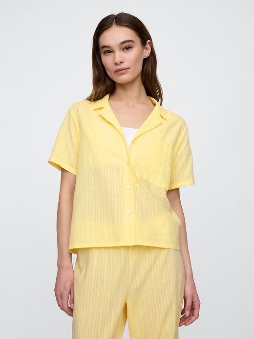 Image number 1 showing, Eyelet PJ Shirt