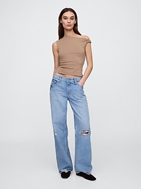 Sleeveless One-Shoulder Top