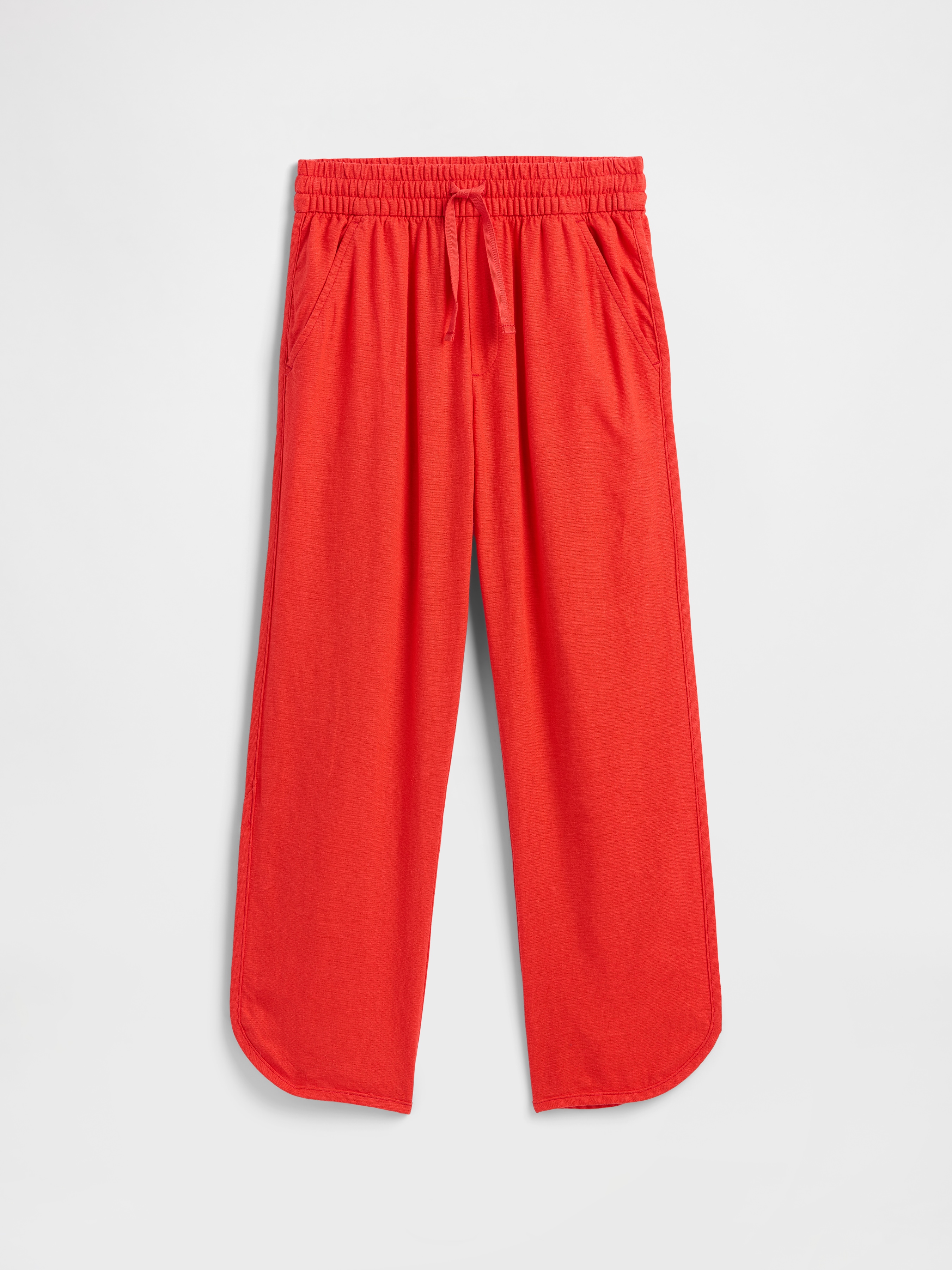 Kids Pull-On Linen-Blend Pants
