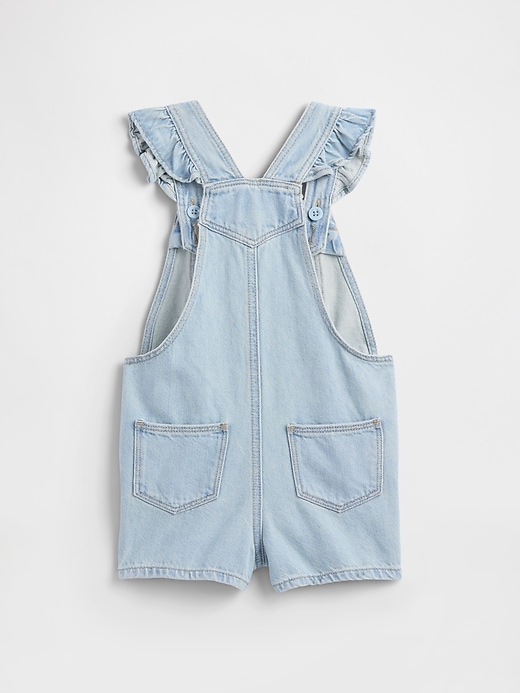 Toddler Denim Ruffle Shortalls