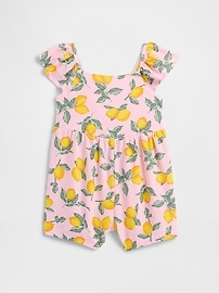 トップス Baby coto cotte ベビー服 女の子 ドッキング フリル ロンパース 長袖