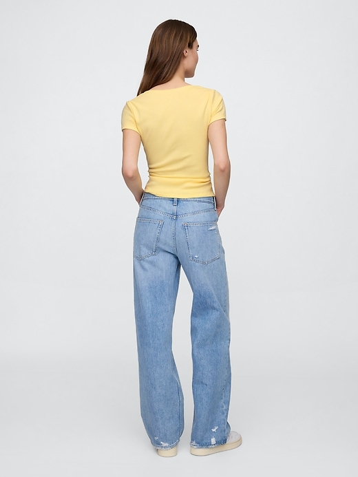Image number 2 showing, Ribbed Scoopneck Top