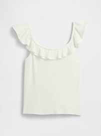 Kids Ribbed Ruffle Tank Top